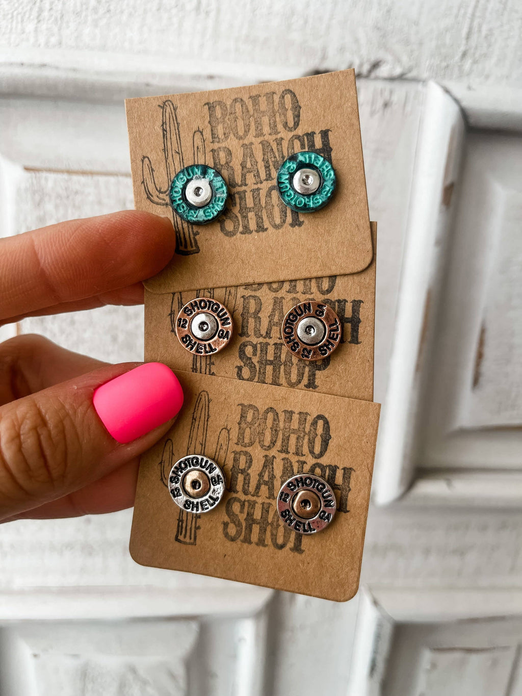 Western Sh&tg&n Shell Earrings: Gold