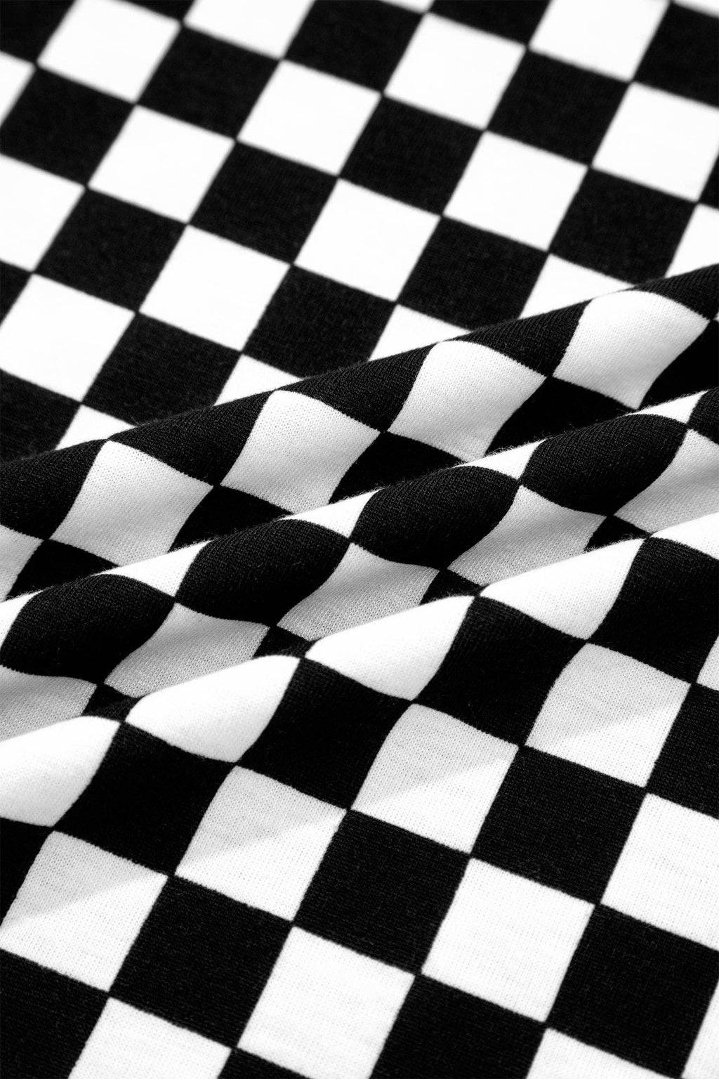 OMG! Checker Short Sleeve Tee and Pants Set: Black / Small etc