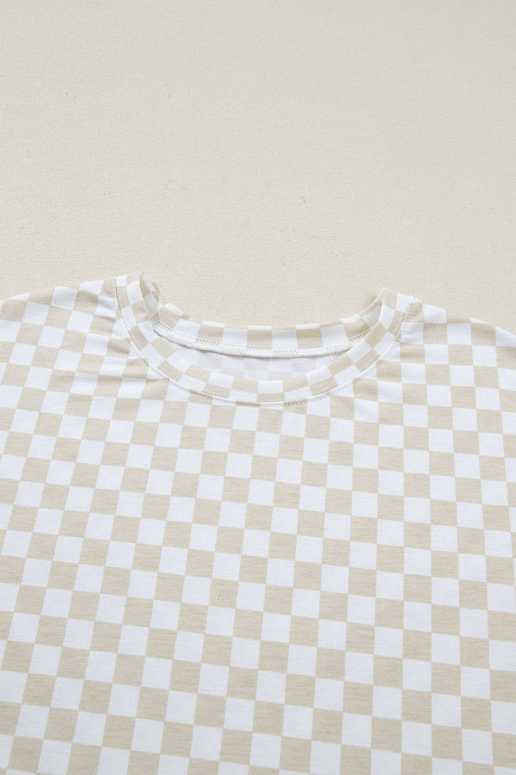 OMG! Checker Short Sleeve Tee and Pants Set: Black / Small etc