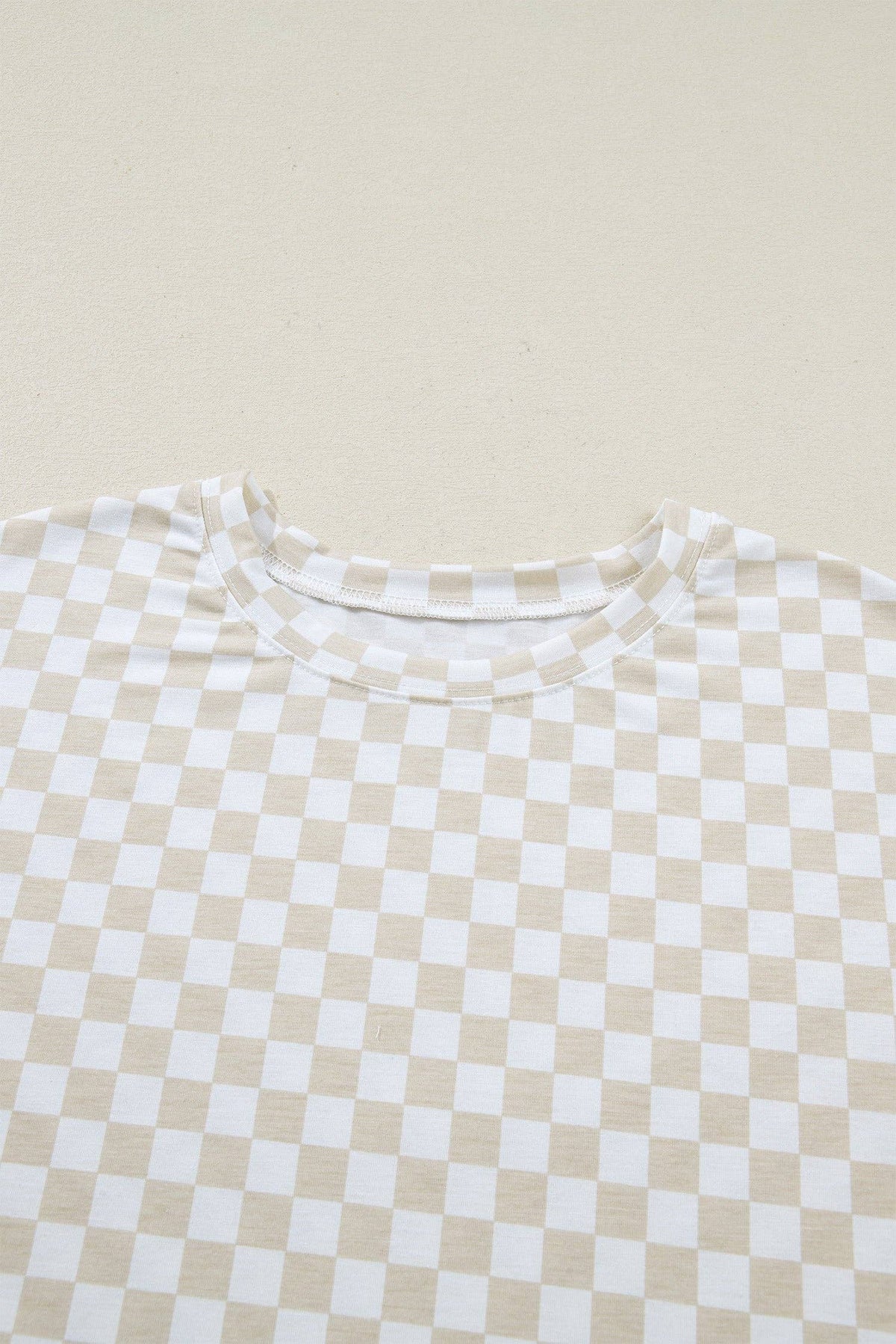 OMG! Checker Short Sleeve Tee and Pants Set: Black / Small etc
