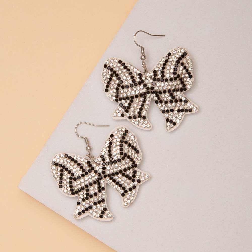 Sporty Bow Earrings: Baseball