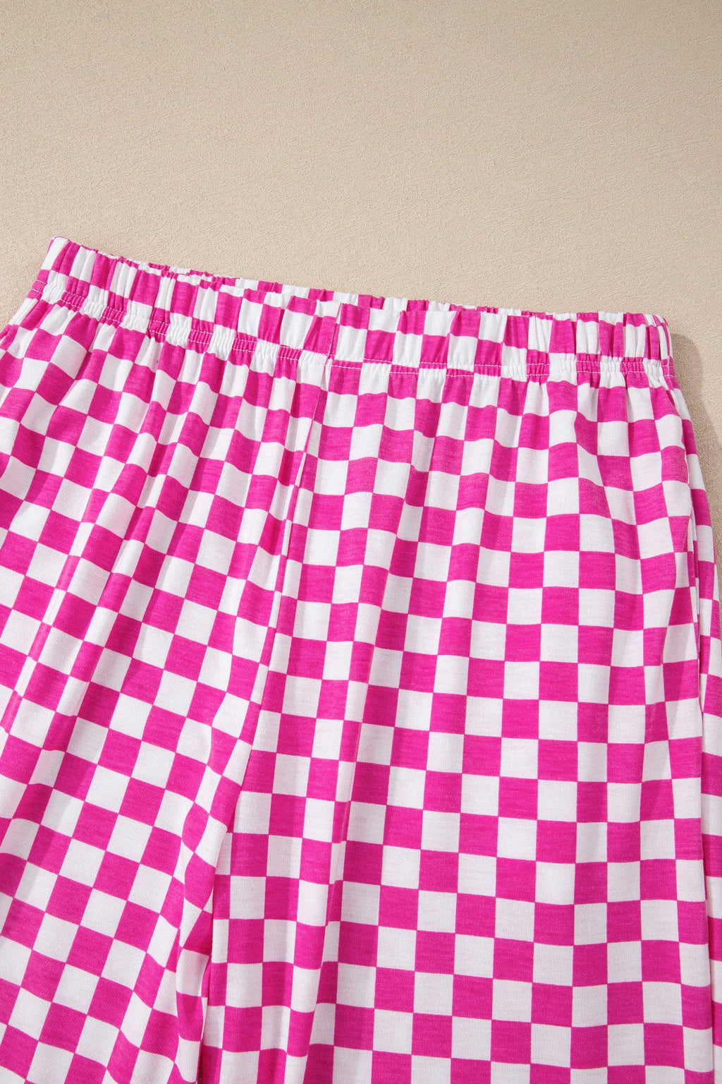 OMG! Checker Short Sleeve Tee and Pants Set: Black / Small etc