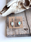 Western Bling Glass Stone Stud Earrings: Teardrop