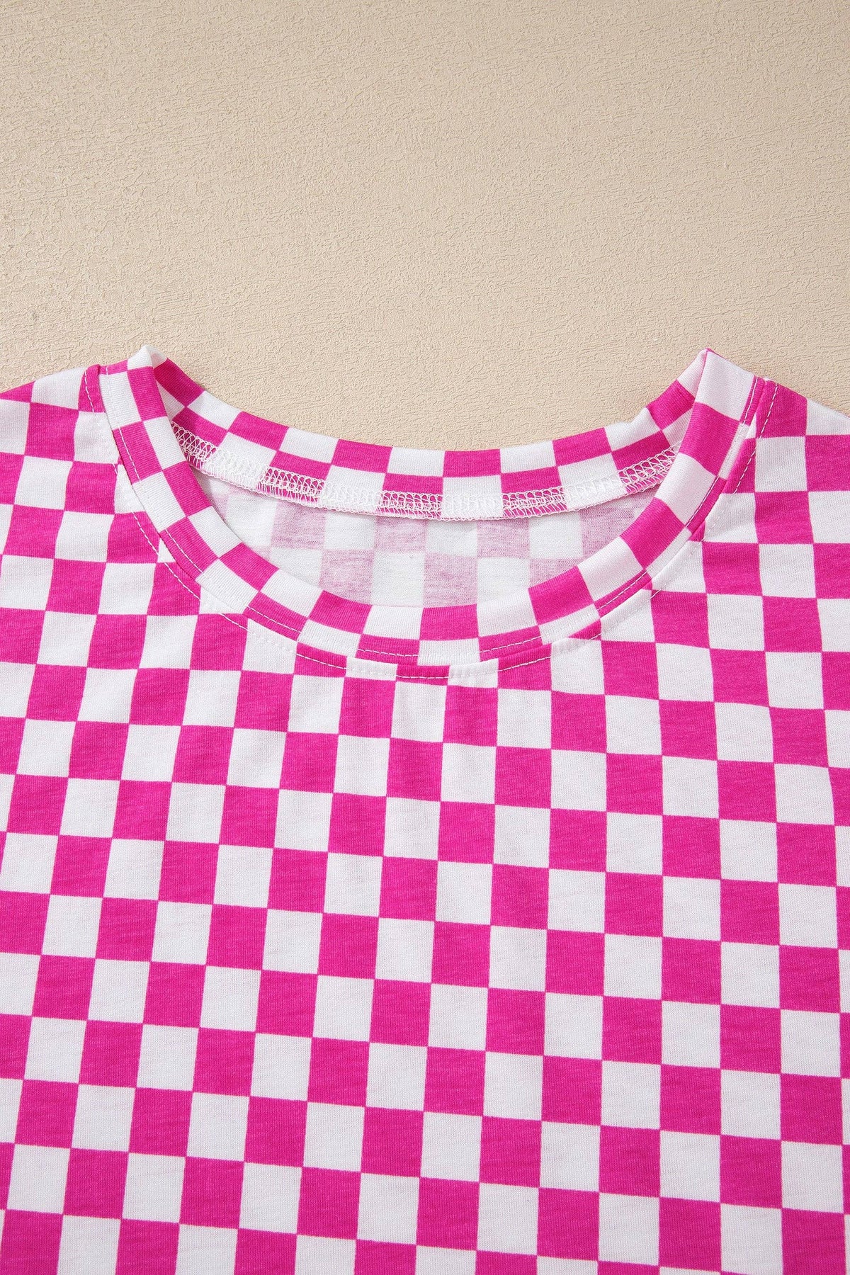 OMG! Checker Short Sleeve Tee and Pants Set: Black / Small etc