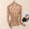 Lace Mesh Top: Coffee / Missy / L