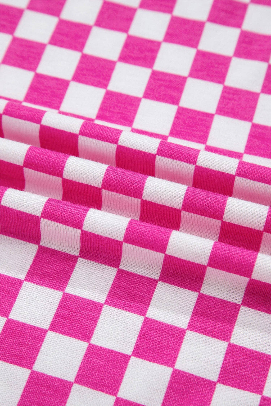 OMG! Checker Short Sleeve Tee and Pants Set: Black / Small etc